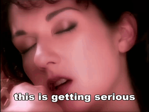 Woman's Face With Getting Serious GIF