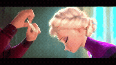 Woman's Face With Hair Held GIF