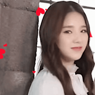 Woman's Face With Hearts GIF