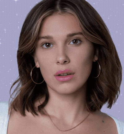 Woman's Face With Hoop Earrings GIF