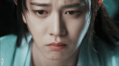 Woman's Face With I Love You Watermark GIF