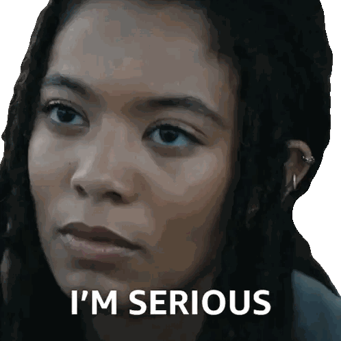Woman's Face With I'm Serious Sticker