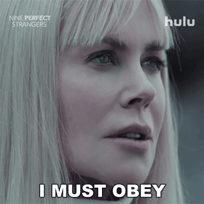 Woman's Face With I Must Obey GIF