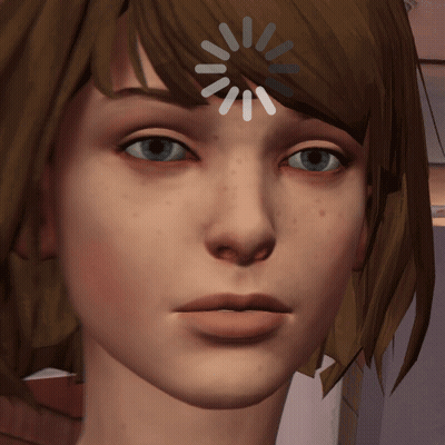 Woman's Face With Loading Circle GIF