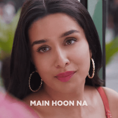 Woman's Face With Main Hoon Na GIF