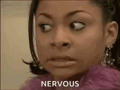 Woman's Face With Nervous GIF