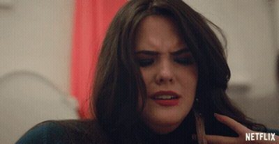 Woman's Face With Netflix GIF