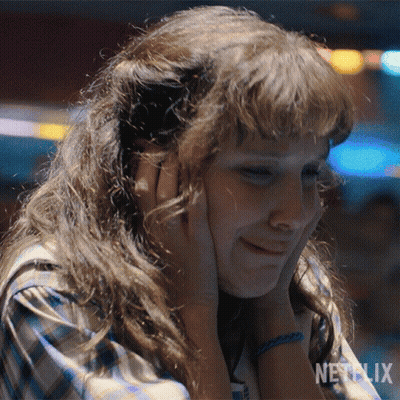Woman's Face With Netflix Logo GIF