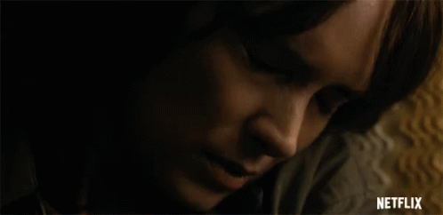 Woman's Face With Netflix Text GIF