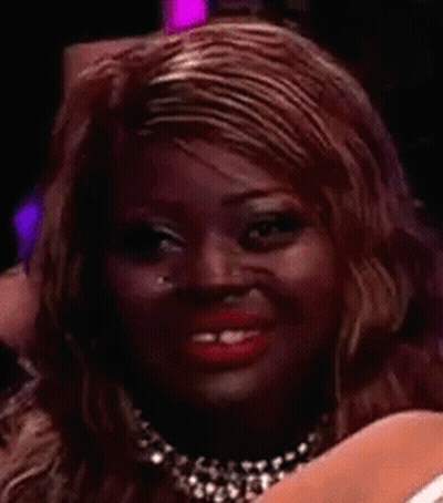 Woman's Face With Red Lipstick And Necklace GIF