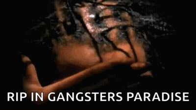 Woman's Face With Rip In Gangsters Paradise GIF