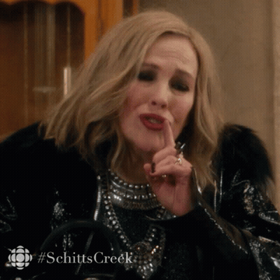 Woman's Face With Schitts Creek GIF