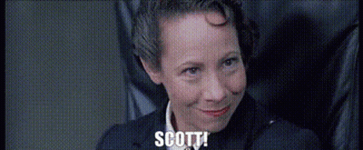 Woman's Face With Scott Text GIF