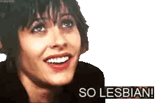 Woman's Face With So Lesbian Text Sticker