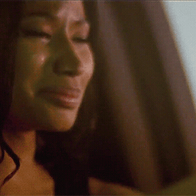Woman's Face With Tear GIF