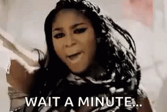 Woman's Face With Wait A Minute GIF