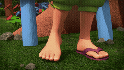 Woman's Feet With Barbie The Movie GIF