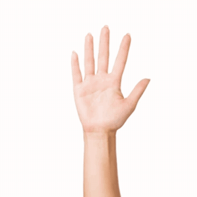 Woman's Hand Showing Number Four GIF