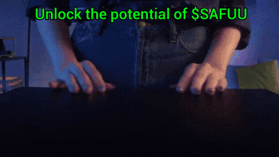 Woman's Hands Folded In Front Of Screen Saying Unlock The Potential Of Safiuu GIF