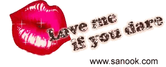 Woman's Lips Love Me If You Dare Sticker