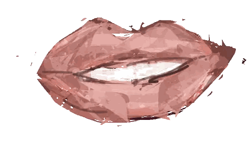 Woman's Lips With Red Lipstick Sticker