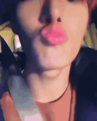 Woman's Mouth With Pink Lips Close Up GIF