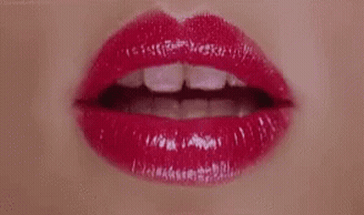 Woman's Mouth With Red Lipstick GIF