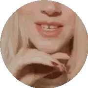 Woman's Mouth With Red Nails Sticker