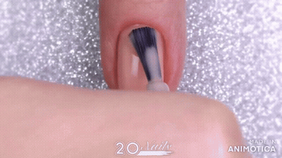 Woman's Nails With 2017 GIF