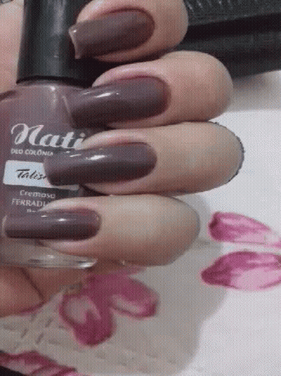 Woman's Nails With Nati Nail Polish GIF