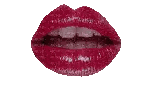 Woman's Red Lips With Picmix Sticker