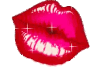 Woman's Red Lips With Sparkles Sticker