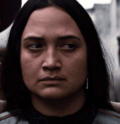 Woman's Serious Face Close Up GIF