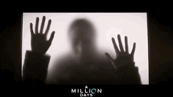 Woman's Silhouette Glass Window Let Me In Meme GIF
