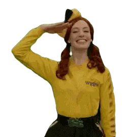 Woman Saluting Wiggly Sticker