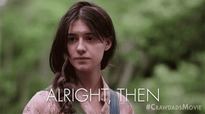 Woman Saying Alright Then In Forest GIF