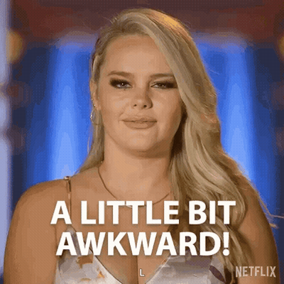 Woman Saying Awkward On Netflix GIF