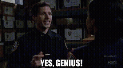 Woman Saying Because We're Smart With Man Behind Her GIF