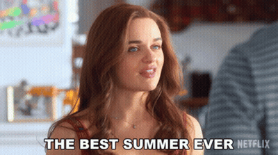 Woman Saying Best Summer Ever Netflix GIF