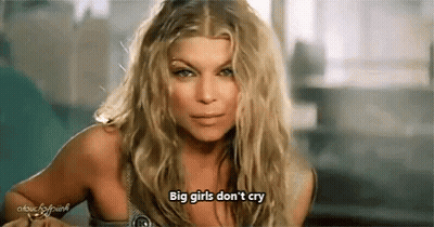 Woman Saying Big Girls Don't Cry GIF