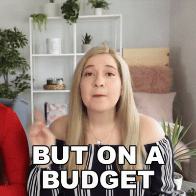 Woman Saying But On A Budget Pointing GIF