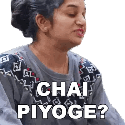 Woman Saying Chai Piyoge Sticker