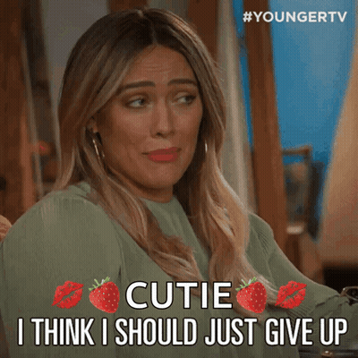 Woman Saying Cutie I Think I Should Just Give Up With Strawberries GIF