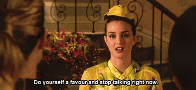 Woman Saying Do Yourself A Favour Stop Talking GIF