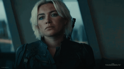 Woman Saying Eat Shit Thunderbolts Ad GIF
