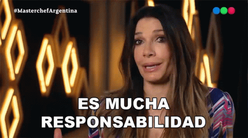Woman Saying Es Mucha Responsabilidad GIF