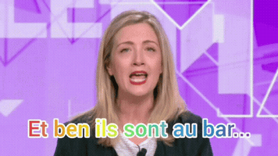 Woman Saying Et Ben Ils Sont Au Bar GIF