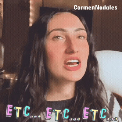Woman Saying Etc Etc Etc GIF