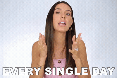 Woman Saying Every Single Day With Funny Face GIF