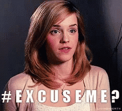 Woman Saying Excuse Me GIF